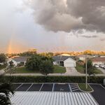 Rainbow over east Cape Coral.  View from the front door.

Looking East.