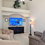 Family Room. 75 inch Television wall-mounted for your convenience.

Looking South.